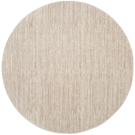 Flowers First 10 x 10 ft. Vision Contemporary Round Rug, Creme FL1868115